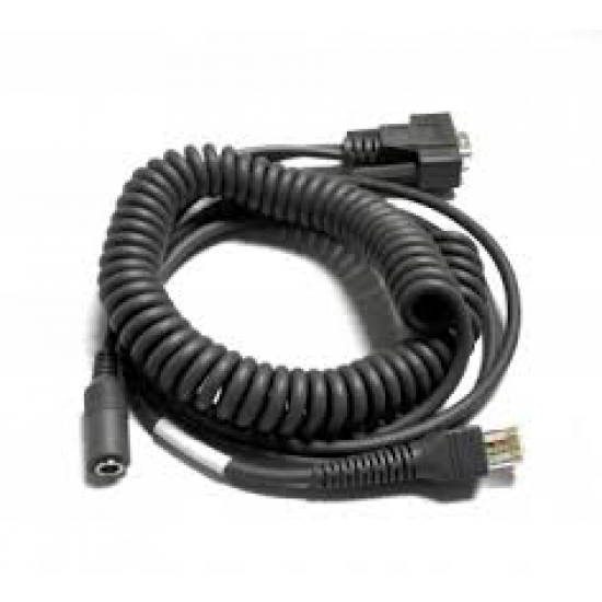 CRA-C503 8' Coiled RS-232 Cable with Power Jack 